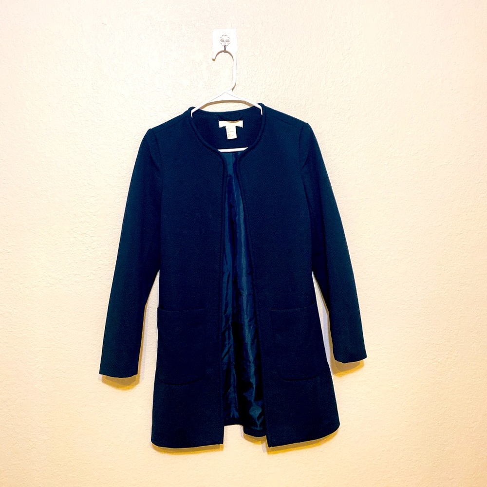 H&M dark blue Jacket - trench coat